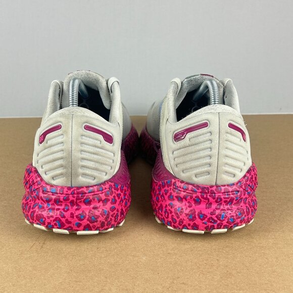 Brooks Adrenaline GTS 22 Athletic Running Shoes Womens 8 Blue Pink Leopard - Picture 4 of 10